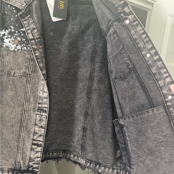 L&B Sequins Denim Jacket - Picture 2 of 4